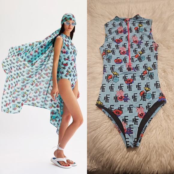 ace nayman Other - Ace Nayman Larina Monogram Zip-Front One-Piece Swimsuit Women’s